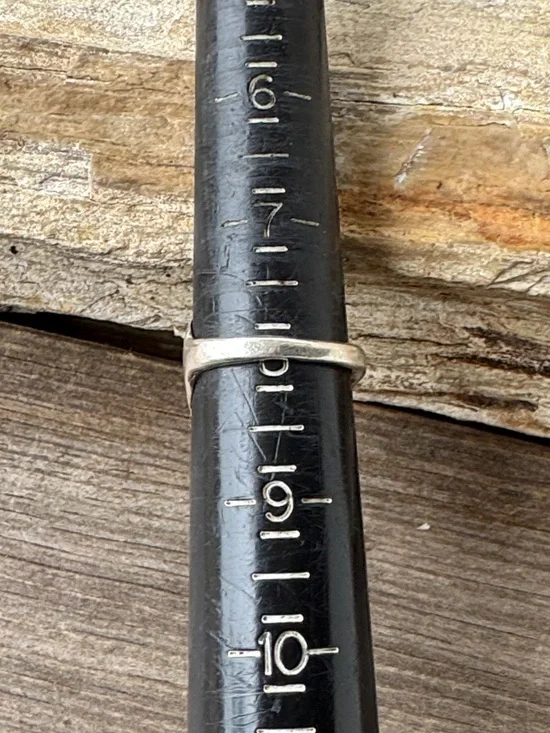 Vintage Zuni Sterling Silver Snake Eye Ring with Turquoise and Coral - Picture 4 of 4